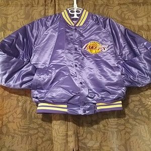 vintage lakers bomber jacket